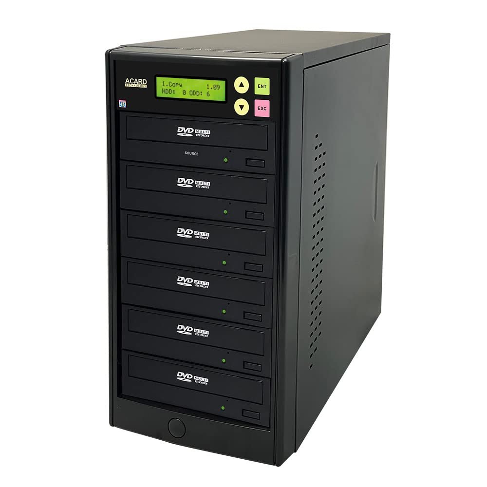 ACARD TECHNOLOGY 1 to 5 24X Burner CD DVD Duplicator Standalone Tower Using ACARDs Native SATA Controller Technology