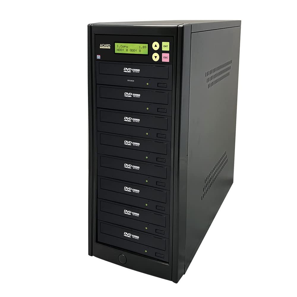 ACARD TECHNOLOGY 1 to 7 24X Burner CD DVD Duplicator Standalone Tower Using ACARDs Native SATA Controller Technology