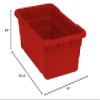 Quantum Storage K-TUB2516-8RD-2 2-Pack Plastic Nesting Tote, 25-1/8" x 16" x 8-1/2", Red view 2