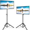 Pyle LED TV Tripod Stand - 2 Pcs Portable TV Stand, Foldable TV Stand Mount, Fits LCD Flat Panel Screen TV Up to 32" w/Adjustable Tilt & Height, 22lbs Weight Capacity, VESA 75, 100 - PTVSTNDPT3215X2