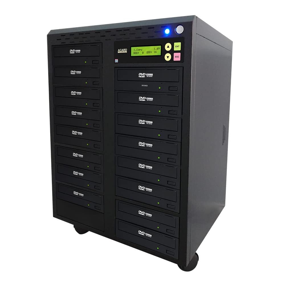 ACARD TECHNOLOGY 1 to 15 24X Burner CD DVD Duplicator Standalone Tower Using ACARDs Native SATA Controller Technology