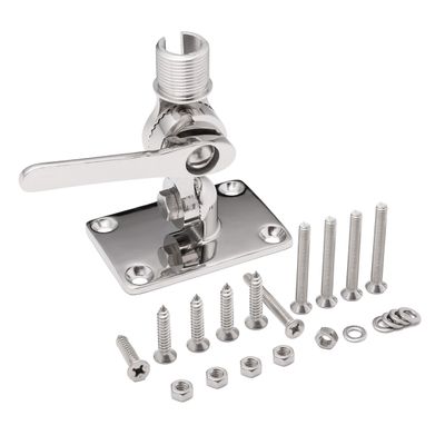 Calissa Offshore Tackle Marine VHF Antenna Mount Adjustable Base Mounts Ratchet for Boat Made with 316 Stainless Steel Mounts