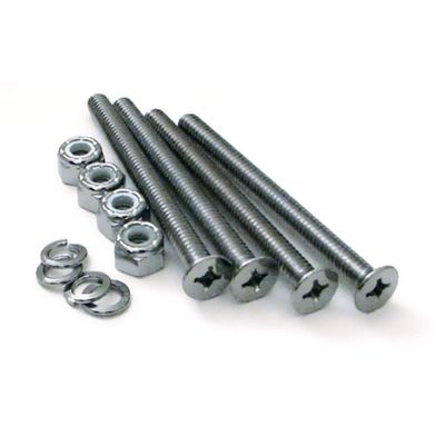 GG Grand General 69986 Chrome 1/4 Inches Dia. X 3 Inches Long Screw Set for Floor Mounting Stand