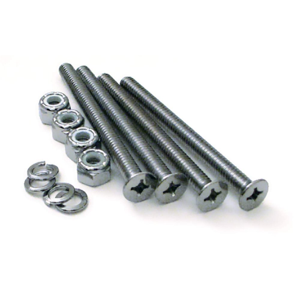 GG Grand General 69986 Chrome 1/4 Inches Dia. X 3 Inches Long Screw Set for Floor Mounting Stand