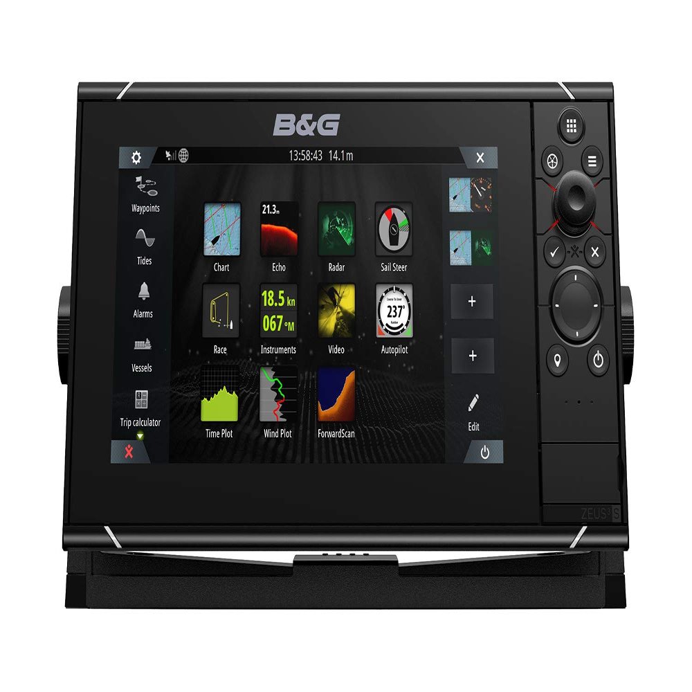 B&G Zeus3S 9-9-inch Sailing Chartplotter with C-MAP US Cartography