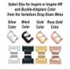 NICKSTON White Double Wrap Leather Band Compatible with Fitbit Inspire and Inspire HR Fitness Tracker Twice Around Wrist Strap (1. Silver Color Buckle Adapters, For Inspire) view 2