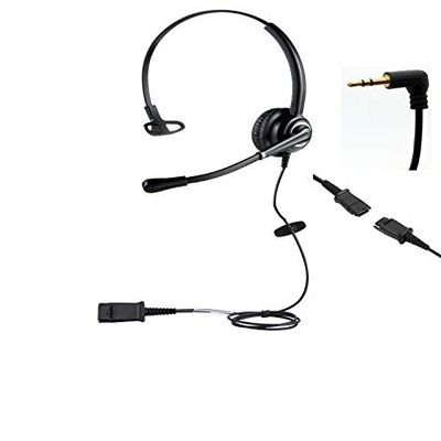 AVIMABASICS Wired Cell Phone Headset with Noise Canceling Mic and Adjustable Fit Headband for iPhone Samsung Huawei HTC LG ZTE BlackBerry Mobile Phone and Smartphones with 3.5mm Jack
