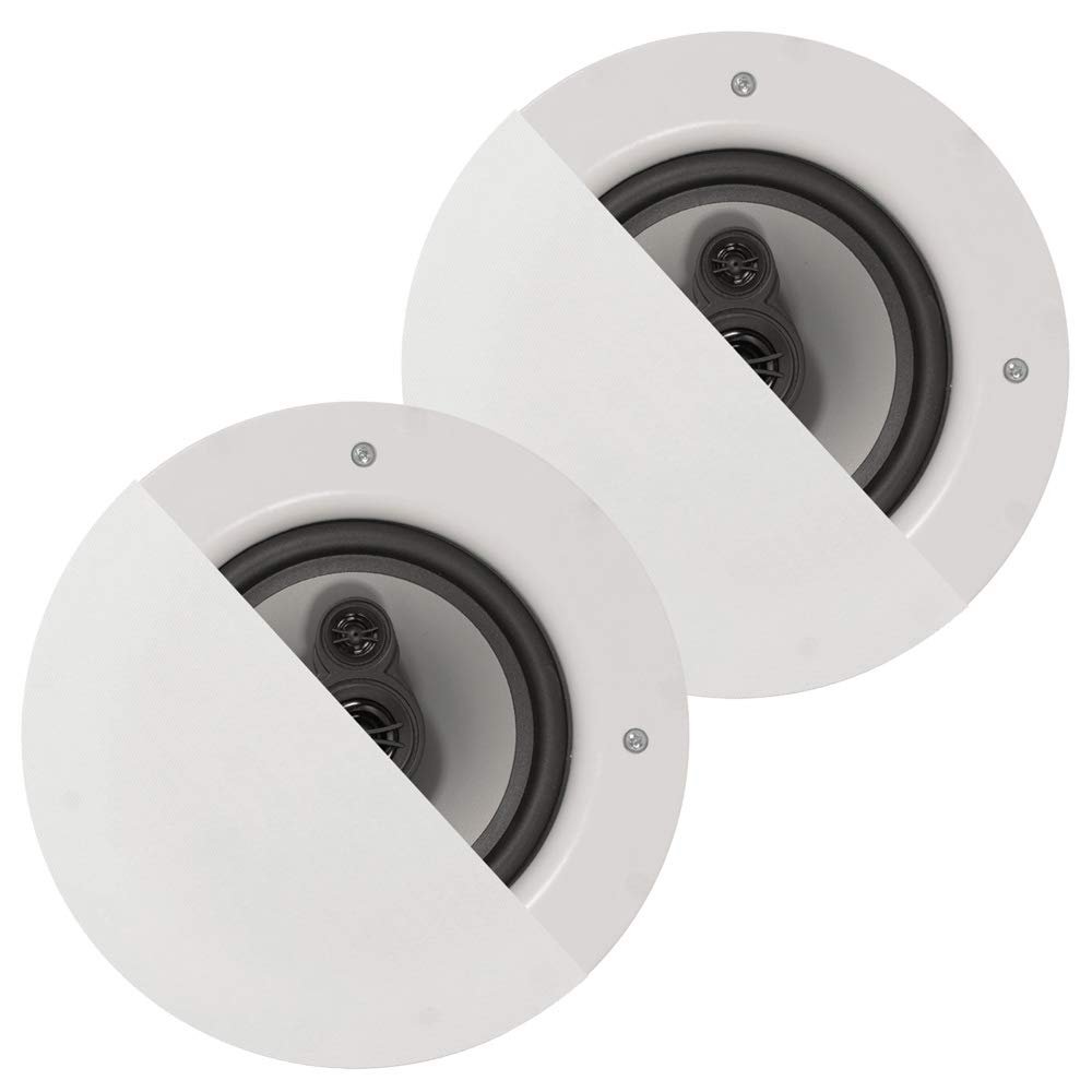 Acoustic Audio CSic64 Frameless in Ceiling 6.5" Speaker Pair 3 Way Home Theater Speakers