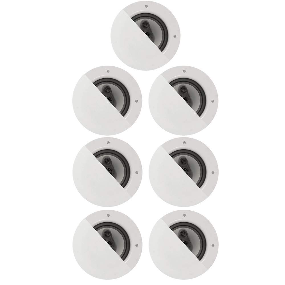 Acoustic Audio CSic64 Frameless 6.5" in Ceiling 7 Speaker Set 3 Way Home Theater Speakers