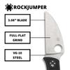 Spyderco RockJumper Lightweight Knife with 3.08" VG-10 Steel Wharncliffe Blade and Black FRN Handle - PlainEdge - C254PBK view 3
