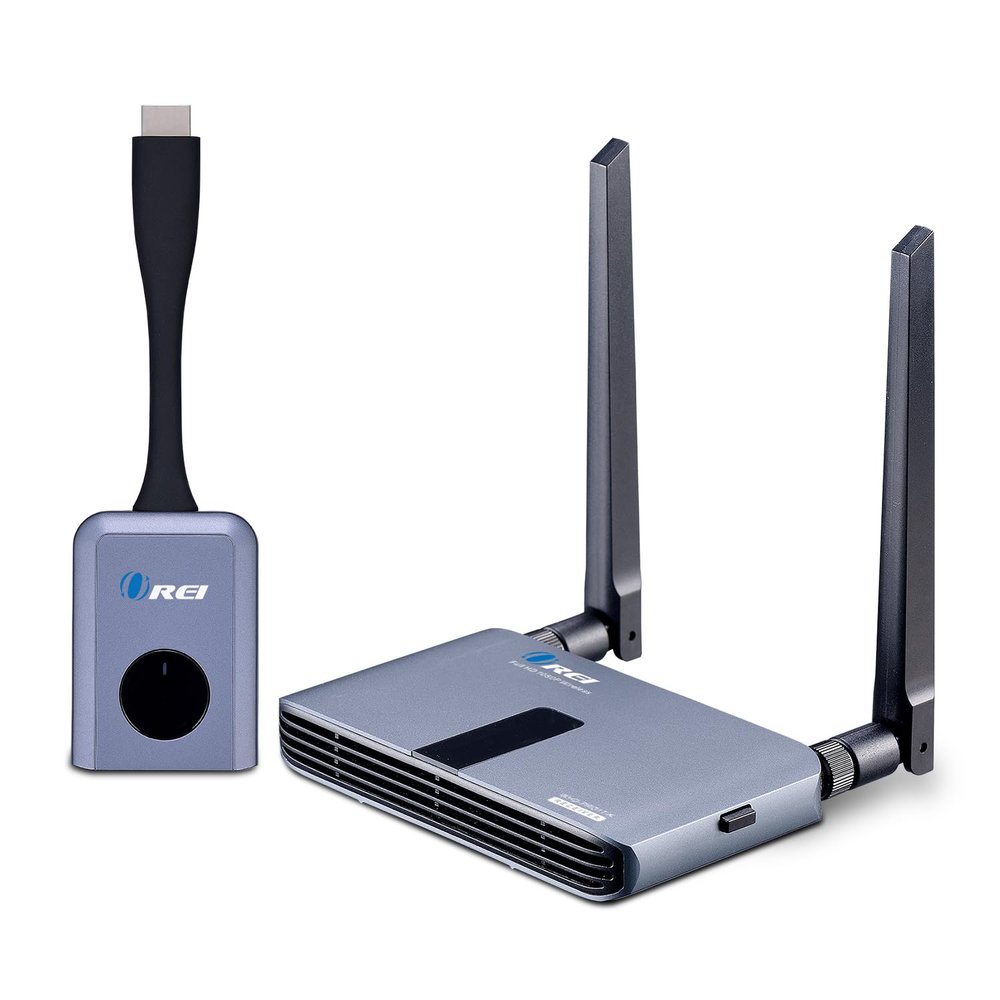 OREI Wireless 1x1 1080P HDMI Transmitter and Receiver Dongle Kit up to 100ft - Perfect for Transmission from Laptop, PC, Presentation, Switching, Power Point - Additional Transmitter Sold Separately