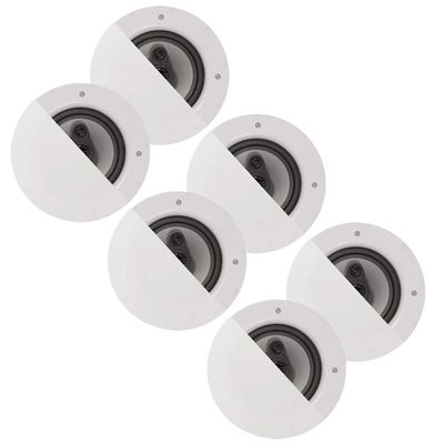 Acoustic Audio CSic64 Frameless in Ceiling 6.5" Speaker 3 Pair Pack 3 Way Home Theater Speakers