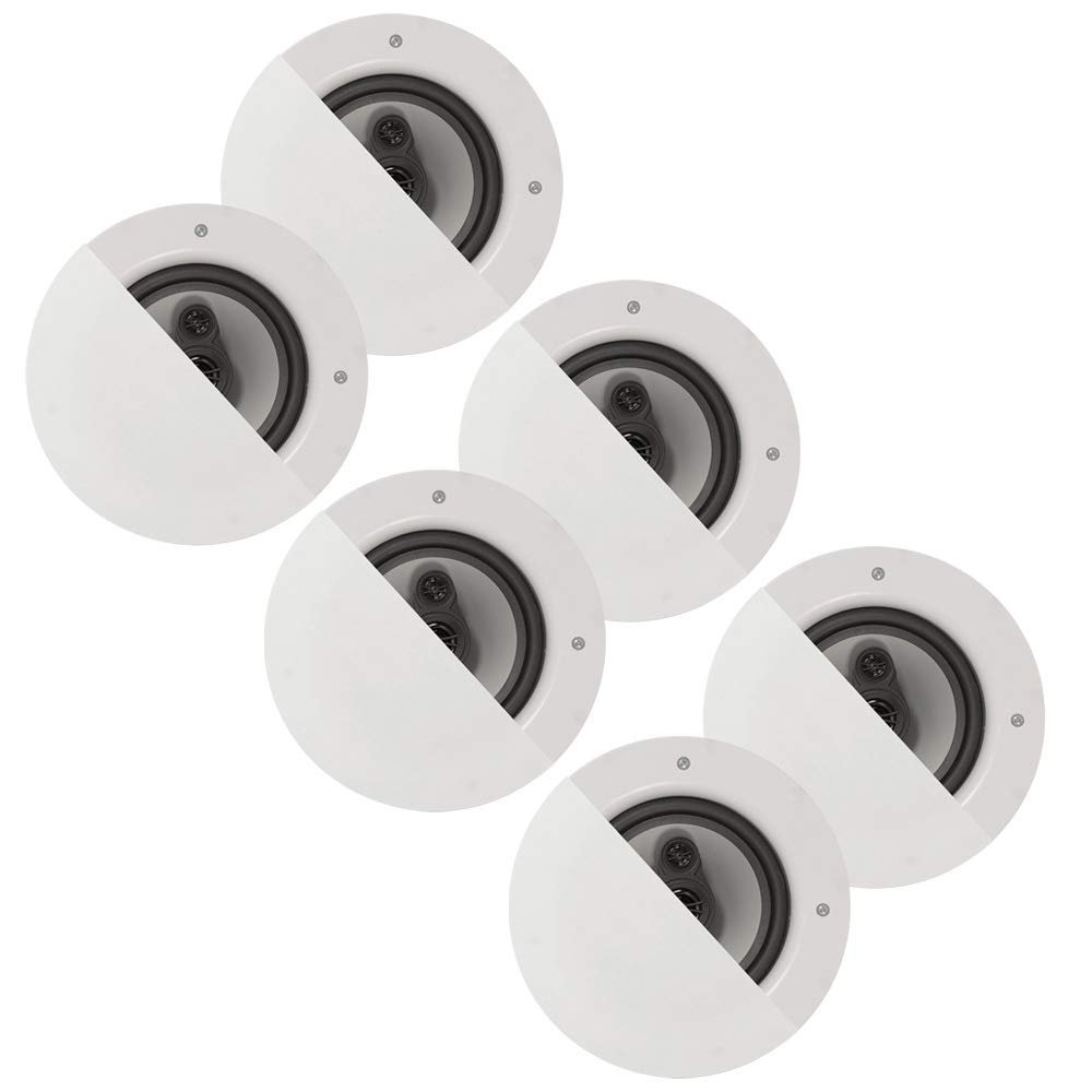 Acoustic Audio CSic64 Frameless in Ceiling 6.5" Speaker 3 Pair Pack 3 Way Home Theater Speakers