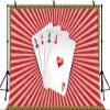 10x6.5ft Vinyl Casino Backdrops Playing 4A Cards Radiate Brilliant Light Photo Backgrounds Poker Decorations Hip hop Graffiti Wall Themed for Adults Background Studio Props Booth LYLS1102 for Party De view 1