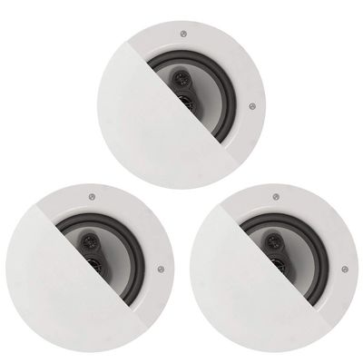 Acoustic Audio CSic64 Frameless 6.5" in Ceiling 3 Speaker Set 3 Way Home Theater Speakers