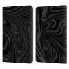 Head Case Designs Officially Licensed LebensArt Black Marble Concretes Leather Wallet Case Compatible with Kindle Paperwhite 1/2 / 3 view 1