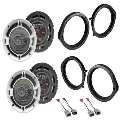 Absolute USA BLS6503-HSB524 2 Set of 6.5" Speakers Compatible with Honda Civic 2006-2011 Factory Speaker Replacement
