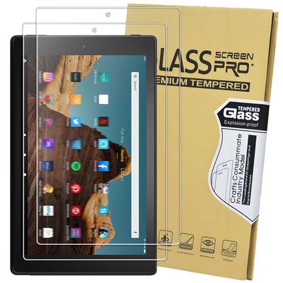 2-Pack Tempered Glass Screen Protector for Amazon Fire HD 10 Tablet 10.1" (7th / 9th Generation, 2017/2019 Release), Tempered Glass Film,Not fit Fire HD 10 2021 Version