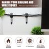 100Pcs Adhesive Cable Management Clips with 50Pcs Zip Ties, Adjustable Nylon Cable Strap Ties Wire Clips Clamps Organizer with Strong Adhesive Tape, Extra Screw & Hole - 3.55 Inch Black view 2