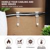 100Pcs Adhesive Cable Management Clips with 50Pcs Zip Ties, Adjustable Nylon Cable Strap Ties Wire Clips Clamps Organizer, Extra Screw & Hole - 3.35 Inch White view 2