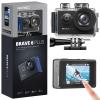 AKASO Brave 6 Plus Native 4K30FPS 20MP WiFi Action Camera with Touch Screen EIS 4X Zoom Voice Control Remote Control 131 Feet Underwater Camera with 2X 1350mAh Batteries and Helmet Accessories Kit view 1