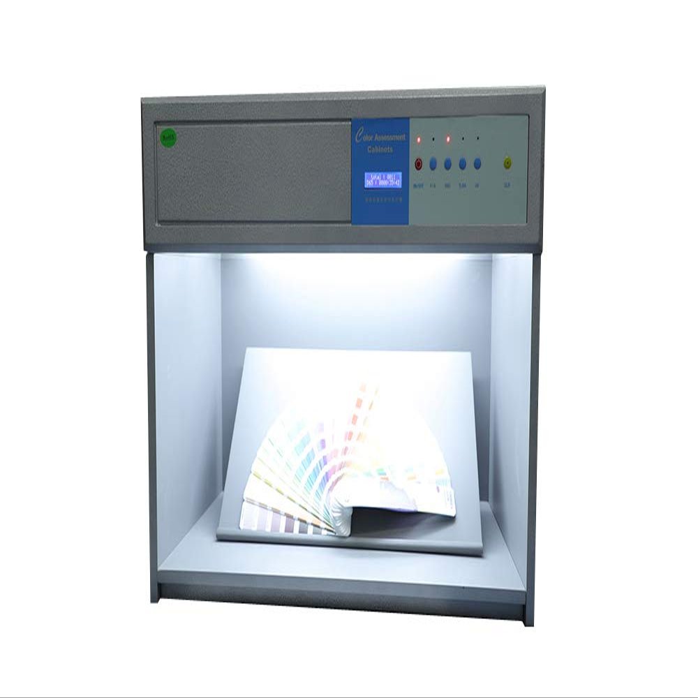 TECHTONGDA Color Matching Cabinet Color Assessment Box Color Calibration Chart with 4 Light Sources D65 TL84 UV F