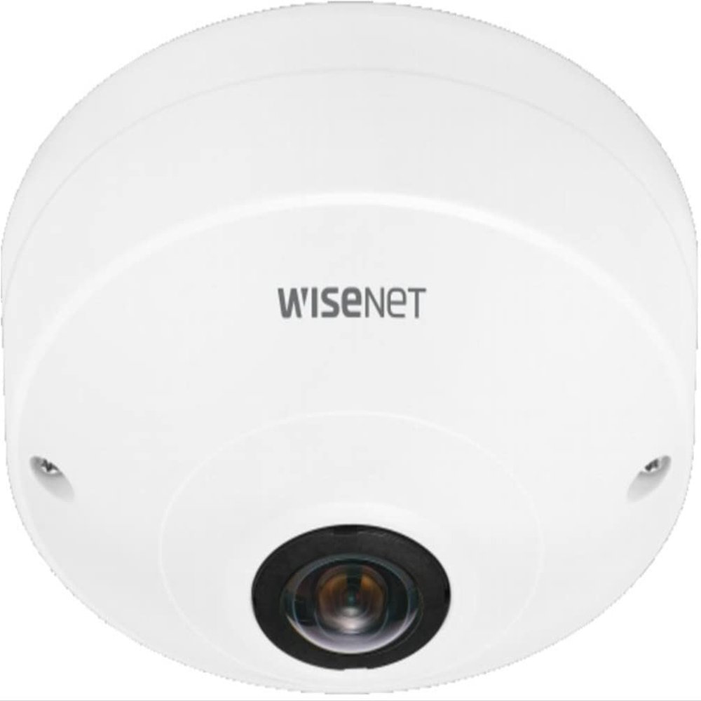 Hanwha Techwin QNF-8010 Q Series 6 MP Sensor 360 Indoor Fisheye Network Camera, Lens 1.14mm (187X187), RJ45 Connection