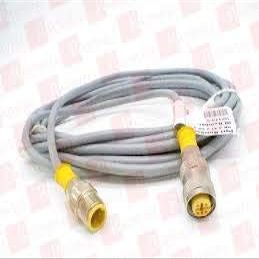 TURCK RK 4.4T-4-RS 4.4T Cordset, Straight M12 Male 4 pos to Straight M12 Female 4 pos, Gray, 4 cond., 4 Meters, PVC
