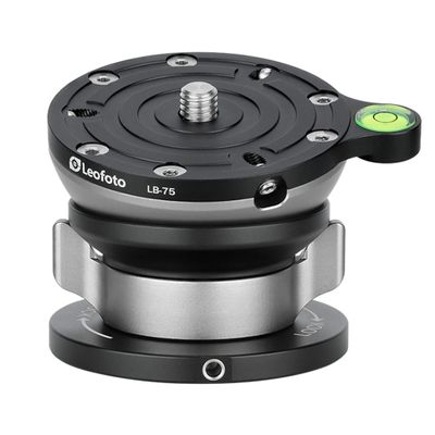 LB-75 75mm Leveling Base for Tripod w Butterfly Lock Collar 55lb Max Load +/-15 Tilt