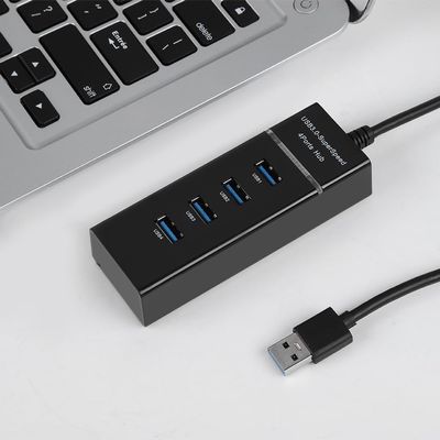 4 Port USB3.0 HUB - 5Gbps Charging Dock Station - Ultra-Slim - Plug & Play with LED - Charging Hub Adapter - for Phone/Tablet/PC/Windows
