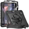 Herize Case Compatible with iPad Pro 12.9 inch 6th/5th/4th Generation with Screen Protector Pencil Holder | Full Body Shockproof Rugged Protective Rubber Case W/Stand Strap | Black view 1