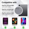 Herize Case Compatible with iPad Pro 12.9 inch 6th/5th/4th Generation with Screen Protector Pencil Holder | Full Body Shockproof Rugged Protective Rubber Case W/Stand Strap | Black view 2