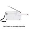 ciciglow Portable Solar Hand Crank AM FM Radio, Outdoor Emergency Radio with LED Flashlight, Smartphone Charger, White view 2
