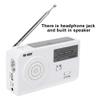 ciciglow Portable Solar Hand Crank AM FM Radio, Outdoor Emergency Radio with LED Flashlight, Smartphone Charger, White view 4