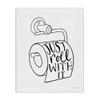 Stupell Industries 'Just Roll with It Toilet Paper', Canvas Art, 36 x 48 Inches, Easy to Hang and Sturdy, Made in USA, by Becky Thorns view 1