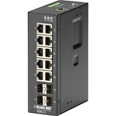 Black Box Ethernet Switch - 10 Ports - Manageable - TAA Compliant - 2 Layer Supported - Modular - Twisted Pair, Optical