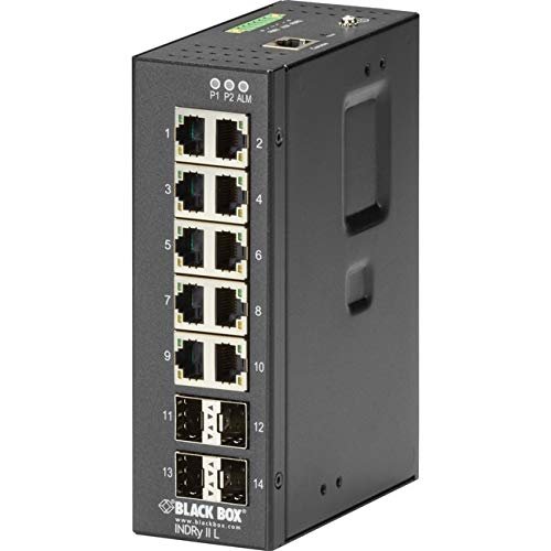 Black Box Ethernet Switch - 10 Ports - Manageable - TAA Compliant - 2 Layer Supported - Modular - Twisted Pair, Optical