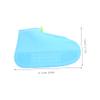 EXCEART 1pair Skid Silicone Shoes Cover Reusable Rain Boots Protector for Outdoor Use s view 2