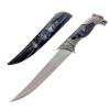 ASR Outdoor 13.5" Collector's Hunting Knife with Animal Head Pommel Black Wolf view 1