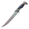 ASR Outdoor 13.5" Collector's Hunting Knife with Animal Head Pommel Black Wolf view 2