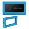 getgear Silicone Bumper for Samsung T7, T7 Touch Portable SSD - 1TB, 2TB, 500GB, USB 3.2, Strong-Shock Absorbing, Slip-Resistant- Black (Sky Blue) view 1