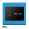 getgear Silicone Bumper for Samsung T7, T7 Touch Portable SSD - 1TB, 2TB, 500GB, USB 3.2, Strong-Shock Absorbing, Slip-Resistant- Black (Sky Blue) view 2