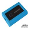 getgear Silicone Bumper for Samsung T7, T7 Touch Portable SSD - 1TB, 2TB, 500GB, USB 3.2, Strong-Shock Absorbing, Slip-Resistant- Black (Sky Blue) view 3