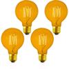 EX ELECTRONIX EXPRESS 4 Pack of Dimmable G80 Vintage Edison Light Bulbs, 360 Degree Beam Angle 60W Incandescent Bulbs, 2200K Amber Glow, 110-130 Volts, E26 Medium Base for Home Light Fixtures view 1