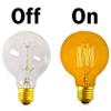 EX ELECTRONIX EXPRESS 4 Pack of Dimmable G80 Vintage Edison Light Bulbs, 360 Degree Beam Angle 60W Incandescent Bulbs, 2200K Amber Glow, 110-130 Volts, E26 Medium Base for Home Light Fixtures view 3