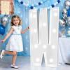 Pooqla 3 FT Marquee Letters, Light Up Letter W, Cool White and Warm White view 1