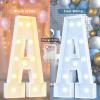 Pooqla 3 FT Marquee Letters, Light Up Letter W, Cool White and Warm White view 2
