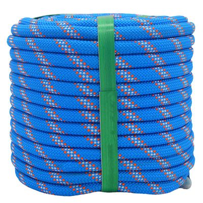 YUZENET Braided Polyester Arborist Rope (3/8 inch X 100 feet) High Strength Bull Rope for Tree Work Truck Securing Camping Swing, Blue