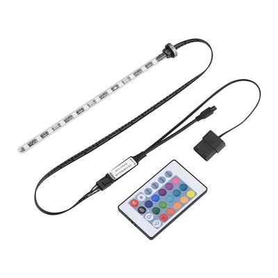 22CM Water Cooling Light, Acrylic & Glass Cover RGB Computer Cylinder Water Cooler Reservoir Light Universal Large 4P Connector LED Tube Lamp Lighting with Romote Control