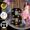 Pooqla 3FT Marquee Light Up Letters, Black Large Letter G Party Decorations view 3